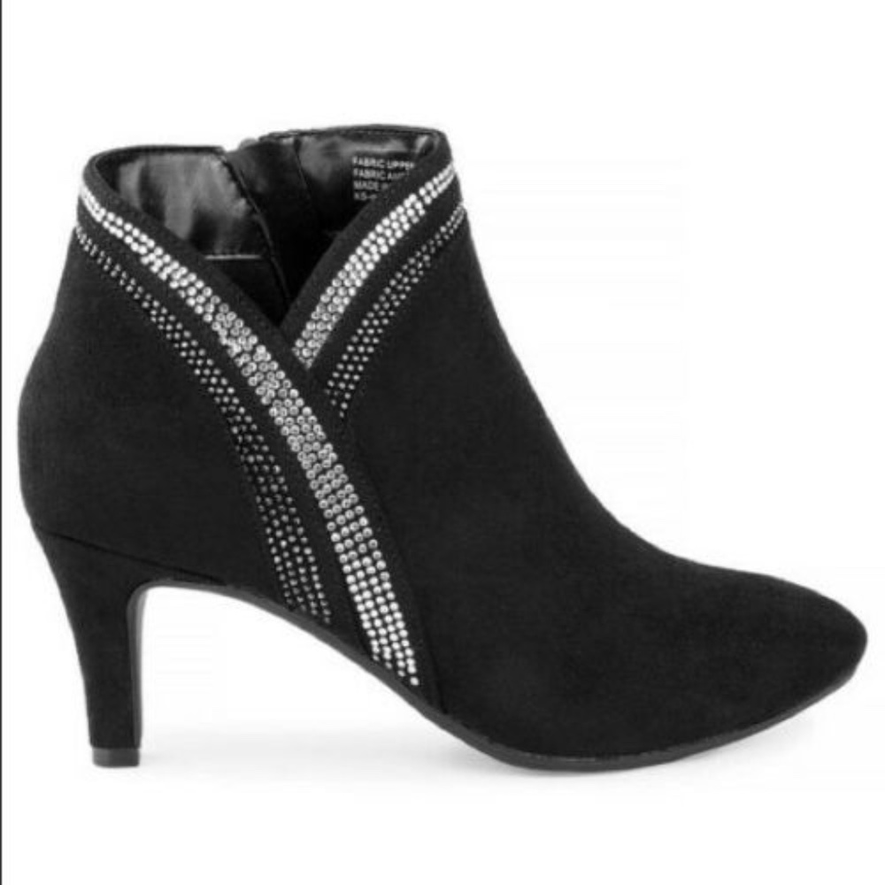 Karen Scott Halena Sparkle Booties Black